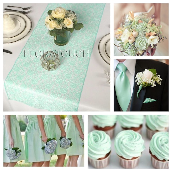 Mint Table Runner Etsy