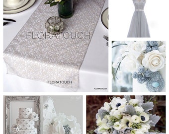 Silver Lace Table Runner