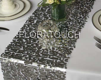 Silver Sequin Table Runner Wedding Table Runner