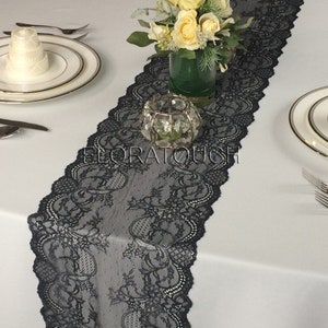 Black Lace Table Runner Wedding Table Runner Style LBlk03 - Limited stock
