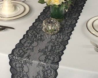 Black Lace Table Runner Wedding Table Runner Style LBlk03 - Limited stock