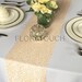 Champagne Gold Lace Table Runner with Scalloped Edge Wedding Table Runner LCG05 