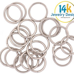 Solid 14K White Gold Continuous Seam Ring