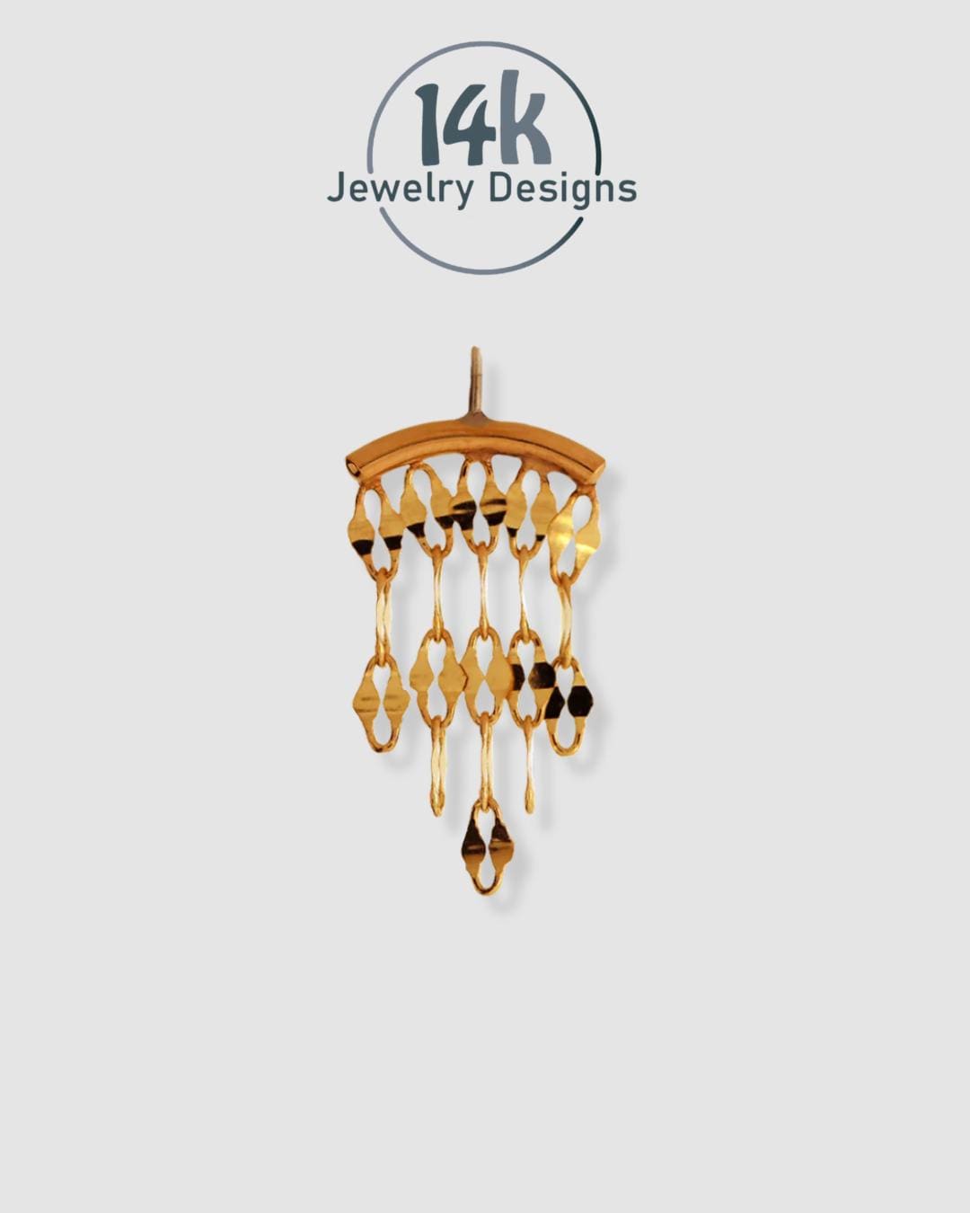 Solid 14k Gold Dapped Chain Helix Piercing Jewelry: Vertical/Horizontal Pin