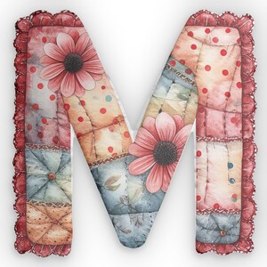 Cojín de primavera con la letra "M": relleno para decorar el hogar, cojín único, cojín personalizado, regalo para niña, habitación de niña