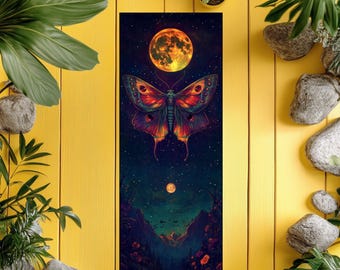 Luna Moth Celestial Moon Art rubberen yogamat