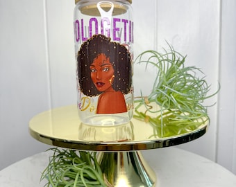 Unapologetically Me Glass Coffee Cup