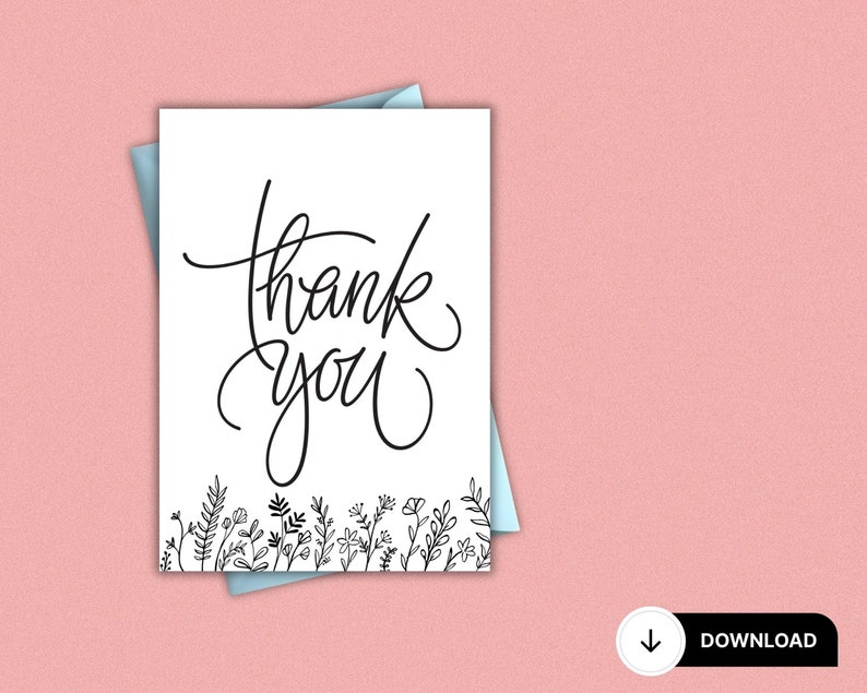 Printable Thank You Card Instant - Il 794xN.6299910375 2sx6 