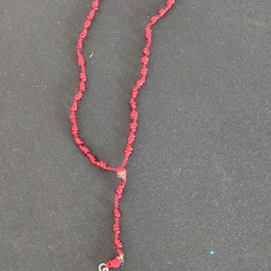Wine Knotted Rosary, small