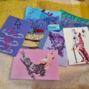 Steamwave Style Druck in Postkartengröße