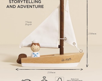 Barco à vela e capitão