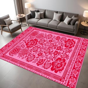Tapis à fleurs,Tapis à fleurs,Tapis traditionnel,Tapis botanique,Tapis rose,Tapis Cottage,Tapis de salon,Décoration d'intérieur,Tapis moderne,Tapis tendance,Cadeau pour elle