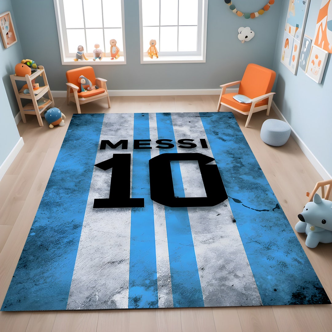 Messi Rug,messi Jersey Rug,messi Fan Gift,football Rug,soccer Star Rug ...
