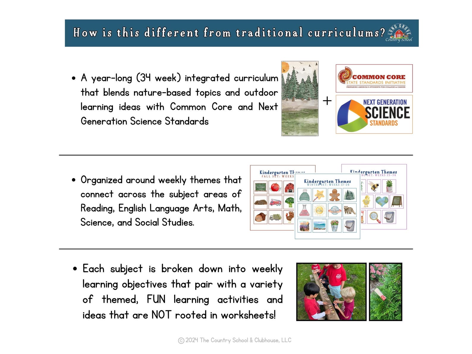 Kindergarten Curriculum Winter Sample Week | Nature-based Outdoor ...