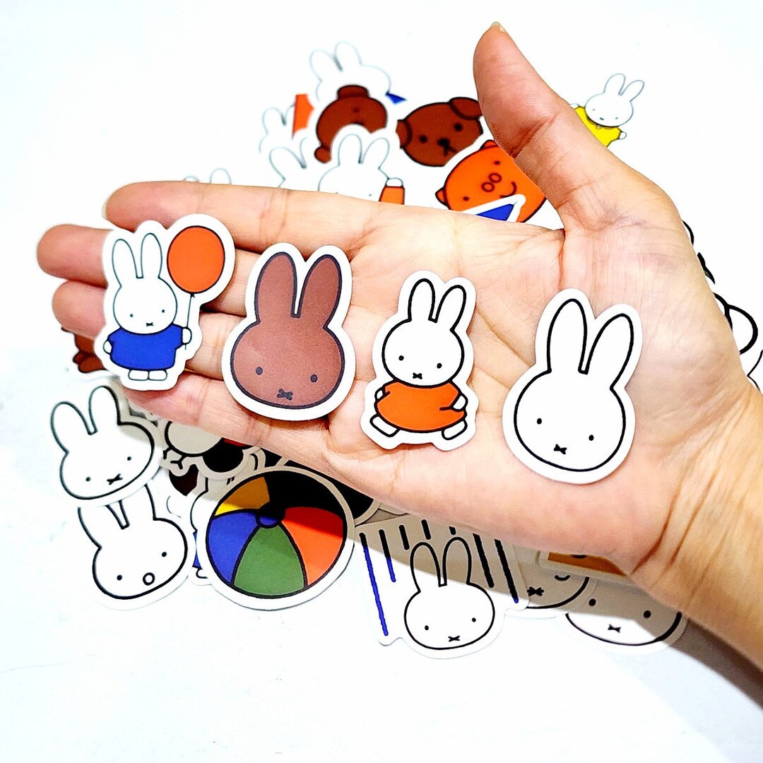 Miffy Rabbit Sticker 60 Pcs Miffy Stickers, Cute Bunny Stickers, Rabbit Stickers, Paper ...