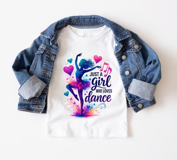Just A Girl Who Loves Dance Shirt | Kids Ballet T-Shirt | Girls Dance Tee | Tiny Dancer Gift | Ballet Lover Shirt for Girls