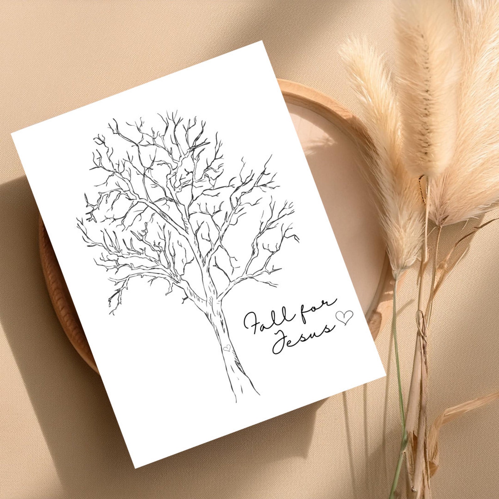 Fall for Jesus Printable Craft for Kids, Thumbprint Keepsake Christian ...