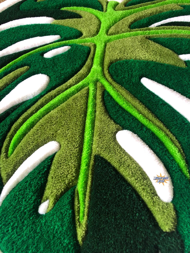 Monstera Leaf Rug - Etsy