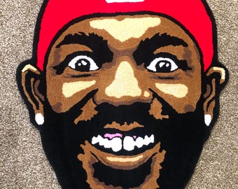 Kendrick Lamar DAMN. Album Inspired Handmade Tufted Rug, 36x20