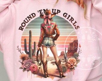 Western Cowgirl PNG Sublimation Files, Western Girl Shirt Designs, Sassy Cowgirl Coquette PNG, Retro Cowgirl Sublimation PNG, Commercial Use