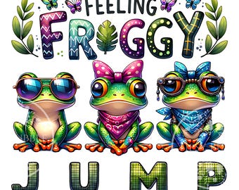 Cute Frog PNG, Funny Frog Shirt Designs, Frog Sublimation Files, Girls Frog Shirt PNG, Trendy Frog Clipart Commercial Use, Digital Files