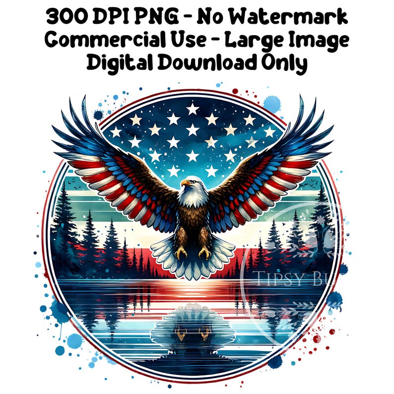 Eagle American Flag Shirt Design, Patriotic 4th of July Shirt PNG, Patriotic Shirt Design Sublimation File, Commercial Use, Digital Download