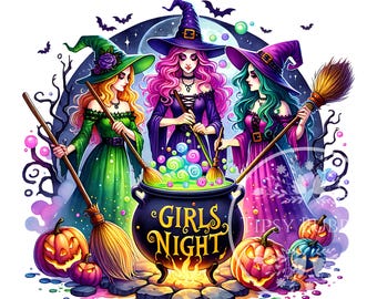 Halloween Witch Shirt Design, Cute Halloween Witch PNG, Witch Sublimation Designs, Cute Witch PNG Sublimation Files, Commercial Use Digital