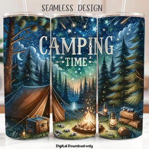 Camping Tumbler Wrap, Skinny Tumbler 20oz PNG Camping Tumbler PNG, Tumbler Sublimation, Outdoor Tumbler Wrap, Commercial Use, Digital