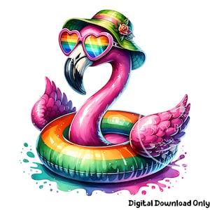 Summer Flamingo PNG, Tropical Summer PNG, Summer Sublimation Files, Girls Summer Shirt Designs, Pink Flamingo Clipart PNG, Commercial Use