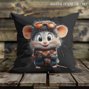 Mouse Clipart Bundle, Quirky Animals Digital Clipart, Sublimation Files, Funny Christmas Mouse PNG,  Cute Sublimation Design, Commercial Use