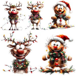 Funny Christmas PNG Bundle, Quirky Clipart, Christmas Shirt, Quirky Santa, Holiday Clipart Bundle, Scrapbook, Sublimation Designs, Cute Xmas