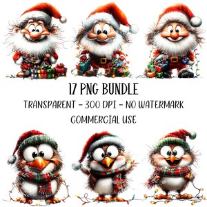 Funny Christmas PNG Bundle, Quirky Clipart, Christmas Shirt, Quirky Santa, Holiday Clipart Bundle, Scrapbook, Sublimation Designs, Cute Xmas
