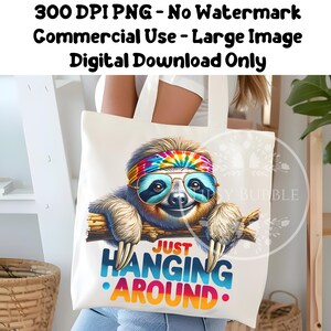 Sloth PNG Shirt Design, Funny Sloth PNG, Sublimation Designs, Retro Sloth Clipart, Youth Shirt Graphic, Files, Commercial Use, Digital Files