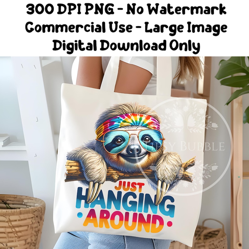 Sloth PNG Shirt Design, Funny Sloth PNG, Sublimation Designs, Retro Sloth Clipart, Youth Shirt Graphic, Files, Commercial Use, Digital Files