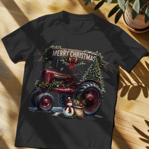 Christmas Tractor PNG, Christmas Truck, Country Christmas Clipart, Christmas Shirt Design, Holiday Tractor, Vintage Christmas, Sublimation