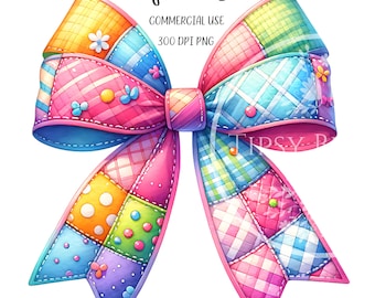 Colorful Coquette Bow Sublimation Files, Watercolor Bow PNG, Girls Shirt Designs, Trendy PNG, Commercial Use, Digital Downloads