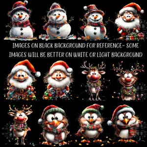 Funny Christmas PNG Bundle, Quirky Clipart, Christmas Shirt, Quirky Santa, Holiday Clipart Bundle, Scrapbook, Sublimation Designs, Cute Xmas