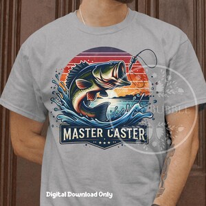Funny Fishing PNG, Retro Fishing Clipart PNG, Fishing Sublimation Design, Bass Fishing PNG, Bass Fishing File, Commercial Use, Digital Files