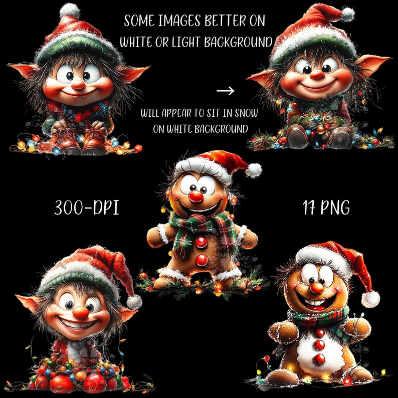 Funny Christmas PNG Bundle, Quirky Clipart, Christmas Shirt, Quirky Santa, Holiday Clipart Bundle, Scrapbook, Sublimation Designs, Cute Xmas