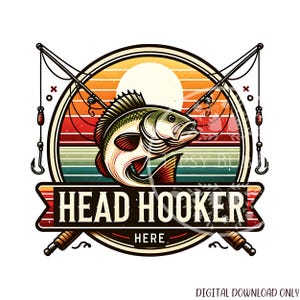 Funny Fishing PNG: Retro Bass Design (Digital Files)
