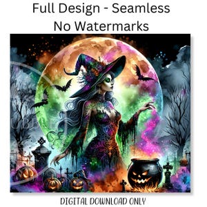 Witch Tumbler Wrap, Skinny Tumbler Wrap, Tumbler Sublimation, Faux Glitter Png, Witchy Tumbler PNG, Halloween Sublimation, Commercial Use