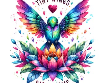 Floral Hummingbird PNG, Inspirational Shirt Sublimation Designs, Hummingbird Floral Hummingbird Shirt Design, Commercial Use, Digital File