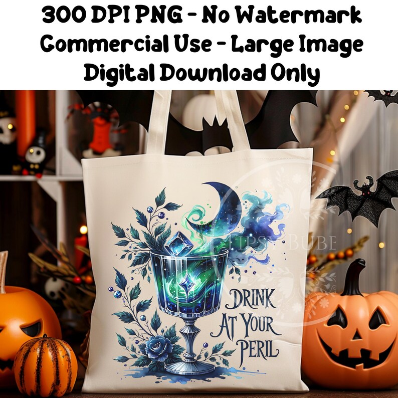 Halloween Drink PNG Bundle, Halloween Clipart, Halloween Sublimation Designs, Halloween Cocktail PNG Sublimation File Commercial Use Digital
