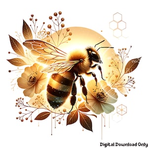 Bee Shirt Designs, Bee and Flowers PNG, Boho Bee PNG, Sublimation Designs, Bee Sublimation,  Honey Bee PNG, Commercial Use, Digital Files