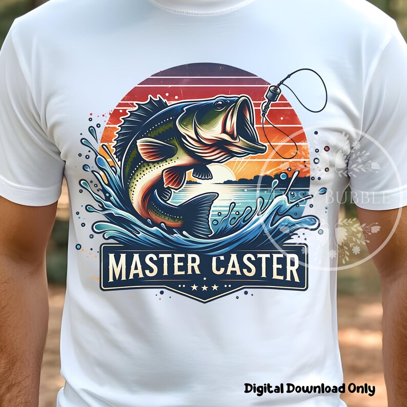 Funny Fishing PNG, Retro Fishing Clipart PNG, Fishing Sublimation Design, Bass Fishing PNG, Bass Fishing File, Commercial Use, Digital Files