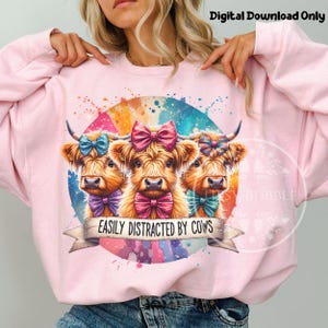 Coquette Cow PNG, Funny Cow Shirt Designs Sublimation File, Highland Cow PNG, Cute Cow Coquette Bow PNG, Commercial Use, Digital Downloads