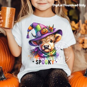 Halloween Highland Cow PNG Bundle, Highland Cow Sublimation, Baby Highland Cow Witch Hat, Halloween Cow PNG, Commercial Use, Digital Files