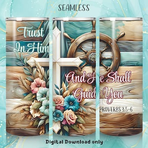 Christlicher Tumbler Wrap 20 Unzen Sublimationsdesign, Bibel-Vers, Cross Tumbler PNG, Christian Skinny Tumbler Wrap, digitale Dateien, kommerzielle Nutzung