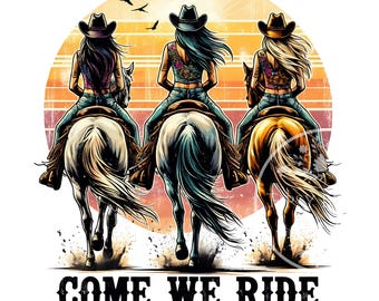 Western Cowgirl PNG, Sublimation Files, Western Girl Shirt Designs, Sassy Cowgirl Clipart PNG, Retro Cowgirl Sublimation PNG, Commercial Use