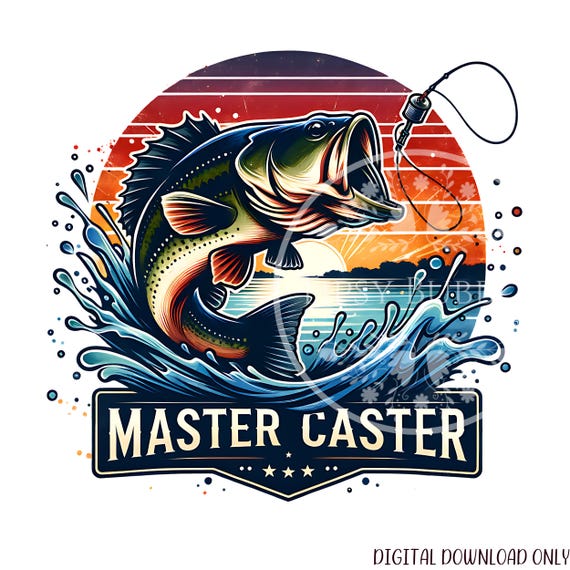 Funny Fishing PNG, Retro Fishing Clipart PNG, Fishing Sublimation Design, Bass Fishing PNG, Bass Fishing File, Commercial Use, Digital Files